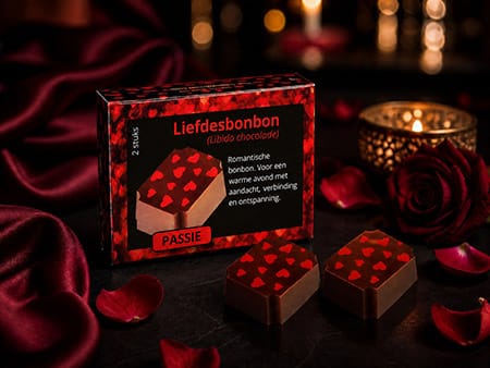 Libido chocolade Liefdesbonbon Passie 2 stuks